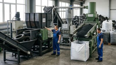 Переработка шин в крошку: оборудование и бизнес на вторсырье